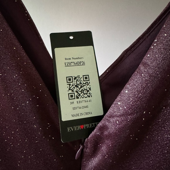 Sparkly Sleeveless Purple Evening Gown 26 NWT - Picture 9 of 10